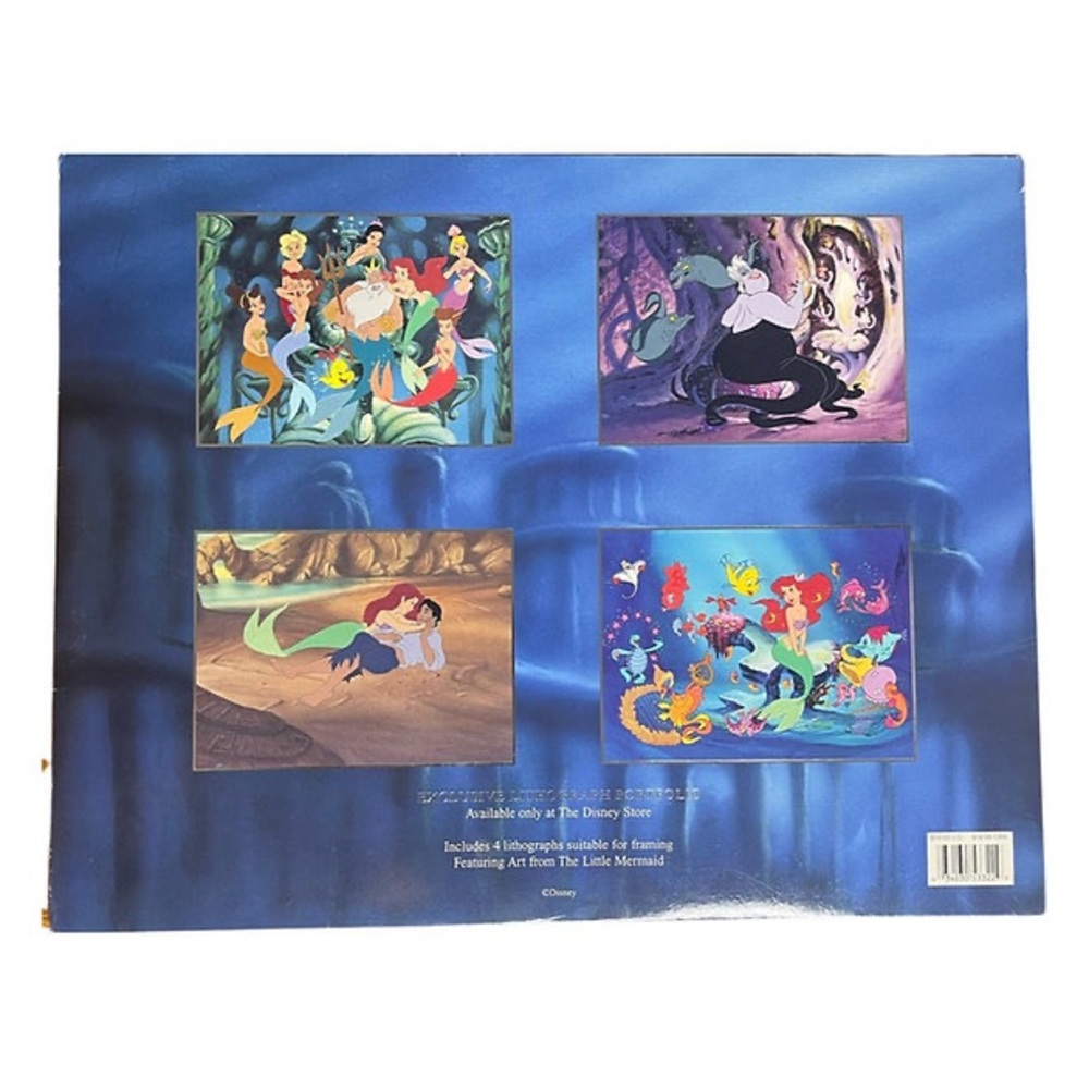 Vintage Sealed Disney The Little Mermaid Exclusive Set Of 4 Lithograph P…